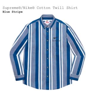 シュプリーム(Supreme)のSupreme Nike Cotton Twill Shirt blue(シャツ)