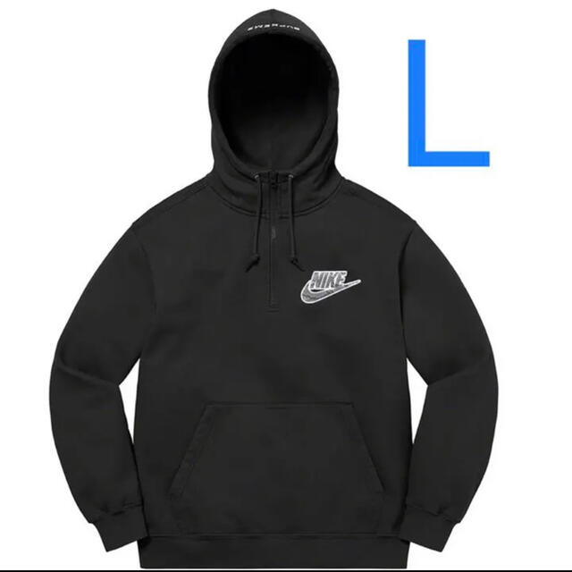 supreme nike half zip hooded パーカー L