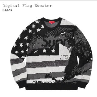 シュプリーム(Supreme)のsupreme Digital Flag Sweater Black XL(ニット/セーター)