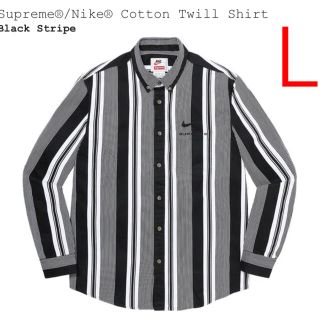 シュプリーム(Supreme)のSupreme Nike Cotton Twill Shirt Black L(シャツ)