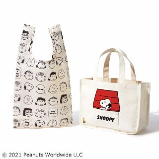 スヌーピー(SNOOPY)のsweet4月号 付録　スヌーピーおでかけトート+エコバッグ　Peanut(トートバッグ)