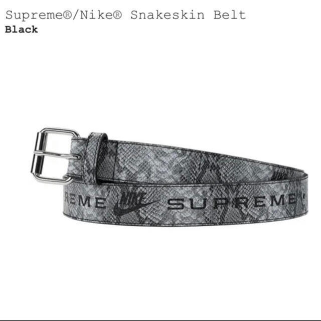 S/M  Supreme/Nike Snakeskin Belt Black