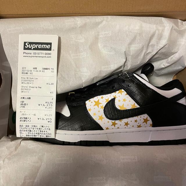 27cm Supreme Nike Sb Dunk Low black ブラック