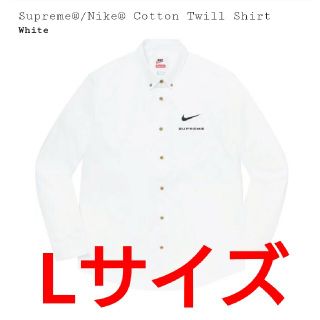 シュプリーム(Supreme)のL Supreme Nike Cotton Twill Shirt White(シャツ)