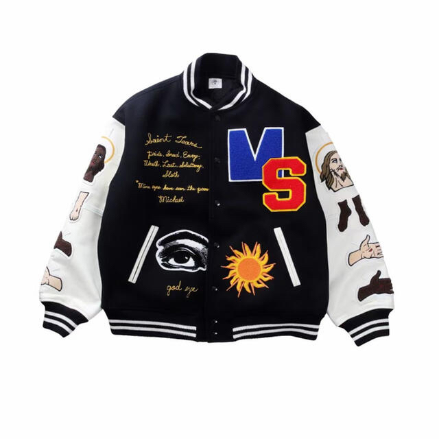 SAINT MICHAEL STDIUM JACKET スタジャン サイズ L 愛用 45.0%割引