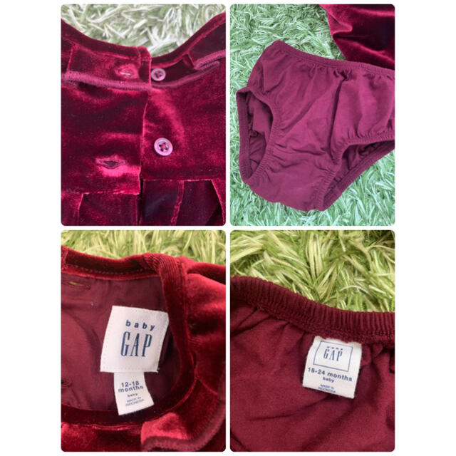 babyGAP(ベビーギャップ)のギャプ　ベロア　フォーマル　ワンピース キッズ/ベビー/マタニティのベビー服(~85cm)(ワンピース)の商品写真