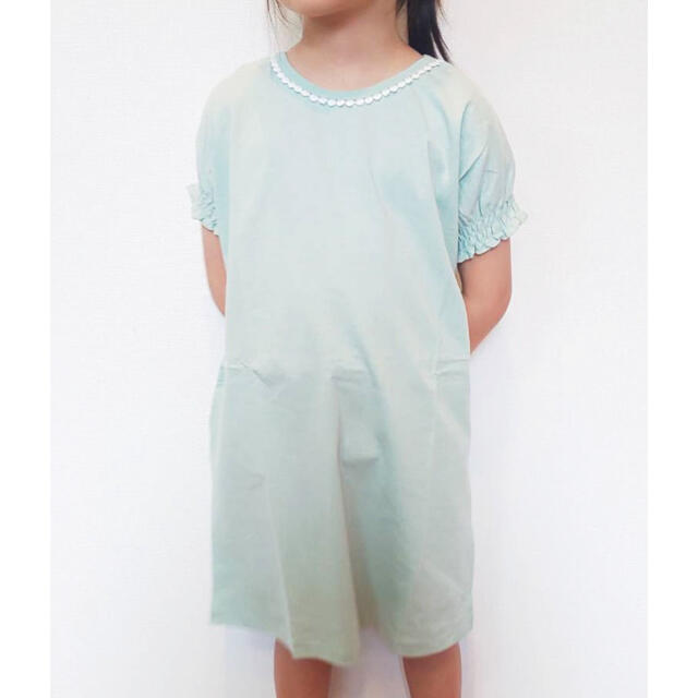 WILL MERY(ウィルメリー)のラス1   グリーン　ワンピ ース キッズ/ベビー/マタニティのキッズ服女の子用(90cm~)(ワンピース)の商品写真