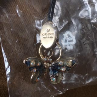 グッチ(Gucci)の【瑞穂様ご専用】 未開封◎グッチ キーホルダー 蝶モチーフ スワロフスキー(チャーム)