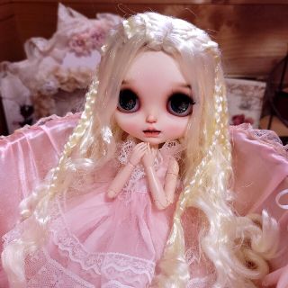 ブライス Blythe サイズウィッグ 三つ編み ロング 9～10インチ(人形)