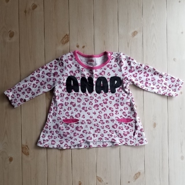 ANAP Kids(アナップキッズ)の長袖シャツ2枚 キッズ/ベビー/マタニティのベビー服(~85cm)(Ｔシャツ)の商品写真