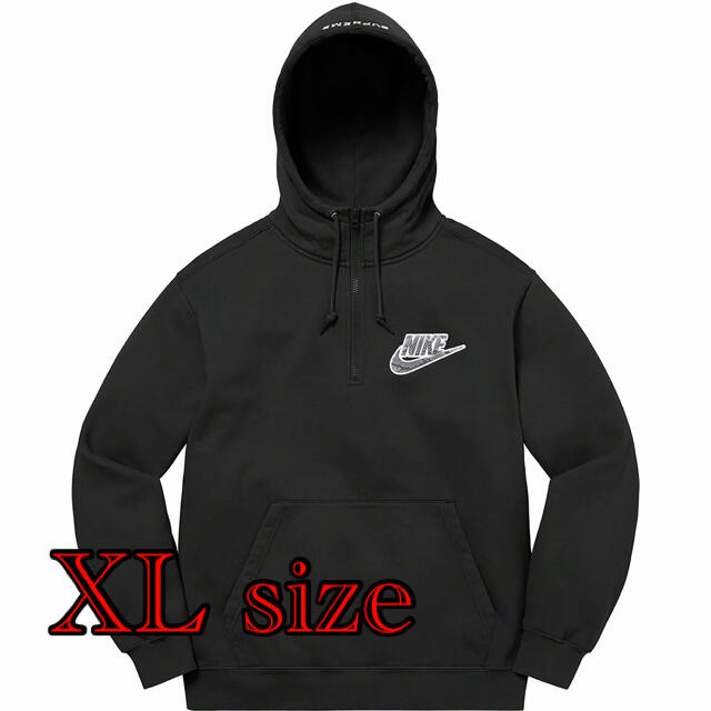 【送料込み★】Supreme®/Nike® ハーフジップパーカー XL ブラック