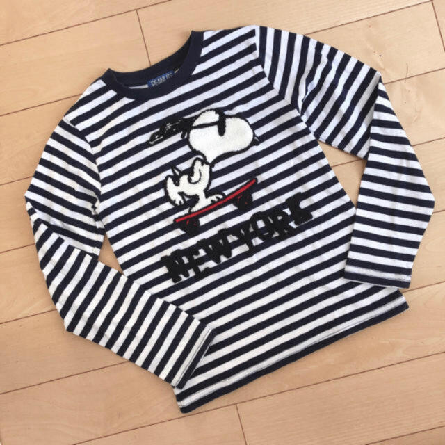 PEANUTS(ピーナッツ)のお値下げ。SNOOPY ボーダー ロンT キッズ/ベビー/マタニティのキッズ服男の子用(90cm~)(Tシャツ/カットソー)の商品写真