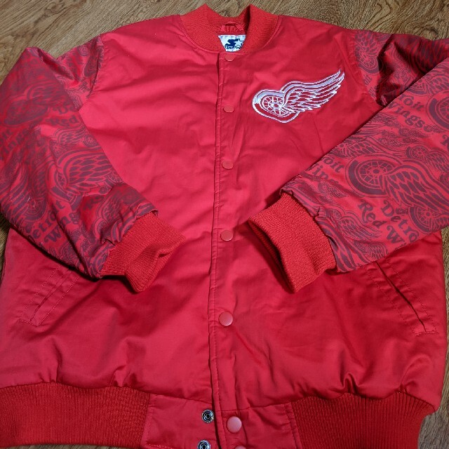 90s G-III NHL DETROIT RED WINGS レザースタジャン お値下げ不可品