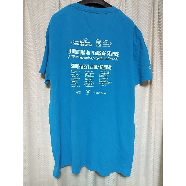 American Eagle(アメリカンイーグル)のAMERICAN EAGLE 半袖Tシャツ Ｍサイズ 青 アメリカンイーグル 服 メンズのトップス(Tシャツ/カットソー(半袖/袖なし))の商品写真