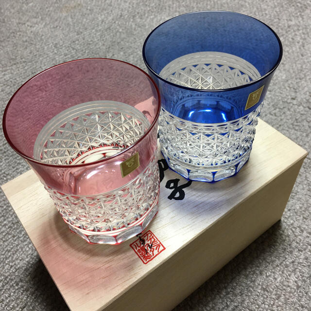 江戸切子 カガミクリスタル ペアグラスの通販 by シャア's shop｜ラクマ