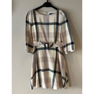 バーバリーブルーレーベル(BURBERRY BLUE LABEL)の【値下】パーバリーブルーレーベル　ワンピース　36（XS)(ひざ丈ワンピース)