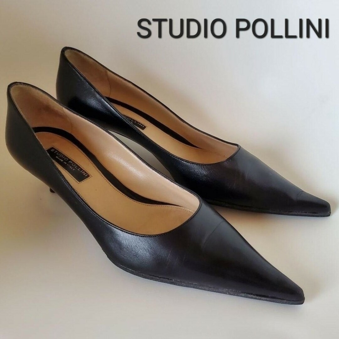 STUDIO POLLINI ポリーニ パンプス 黒 | フリマアプリ ラクマ