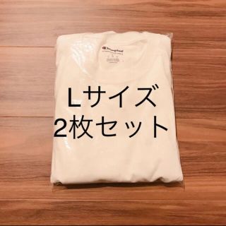 チャンピオン(Champion)の【2枚組】champion チャンピオン メンズ 半袖 Tシャツ 無地T 白 L(Tシャツ/カットソー(半袖/袖なし))