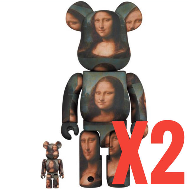 400%状態BE@RBRICK Mona Lisa 400％ x2体