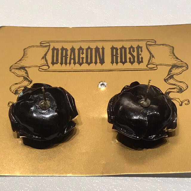 Dragon Rose ドラゴンローズ　薔薇　ピアス　K18YG