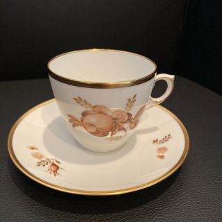 ロイヤルコペンハーゲン(ROYAL COPENHAGEN)の希少　ロイヤルコペンハーゲン　ブラウンローズ　デミタスカップ&ソーサー(食器)