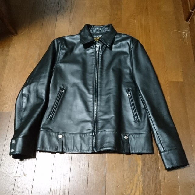 HYSTERIC GLAMOUR(ヒステリックグラマー)のヒステリックグラマー ホースレザー シングルレザージャケット 黒 L メンズのジャケット/アウター(ライダースジャケット)の商品写真