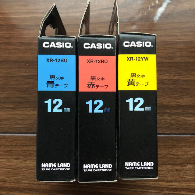 CASIO(カシオ)のネームランド　テープ　12ミリ　色変更！ インテリア/住まい/日用品の文房具(テープ/マスキングテープ)の商品写真