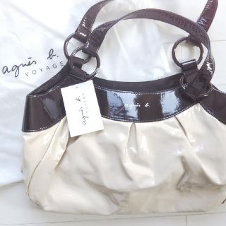 アニエスベー(agnes b.)の新品 agnes b. エナメル ハンドバッグ(ハンドバッグ)