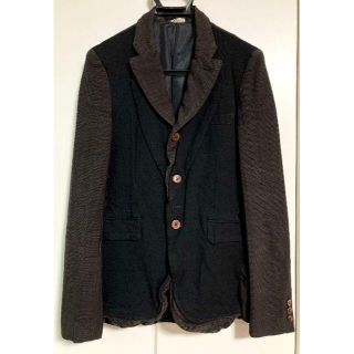 コムデギャルソンオムプリュス(COMME des GARCONS HOMME PLUS)の【アガペ様専用】ポリ縮絨切替 グレンチェック ドッキング ジャケット S(テーラードジャケット)