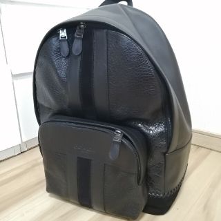 コーチ(COACH)の【美品】COACH リュックサック バックパック 革 ブラック(バッグパック/リュック)