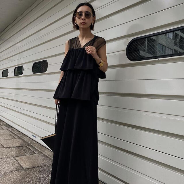 パンツameri vintage セットアップ ロンパース風 ドレス - サロペット パンツameri vintage セットアップ ロンパース風 ドレス - サロペット
