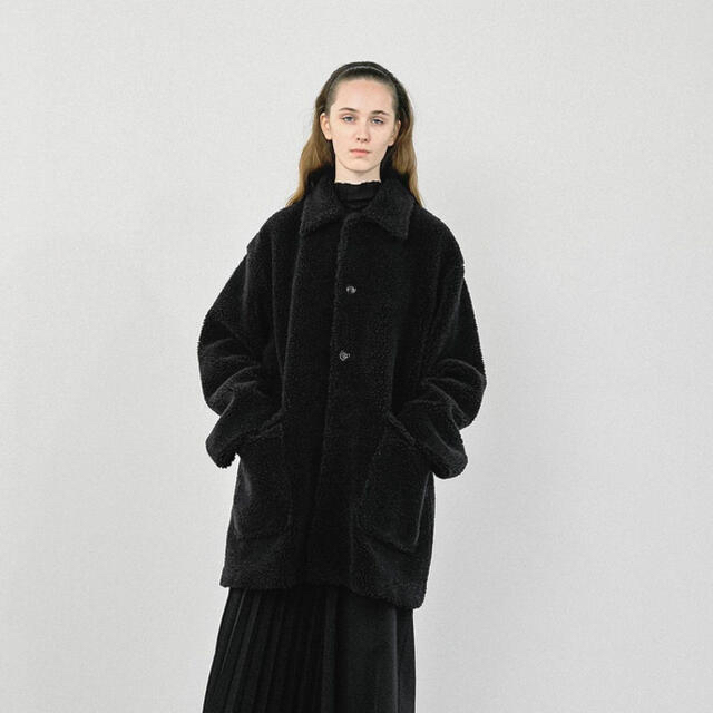 undecorated wool boa coat