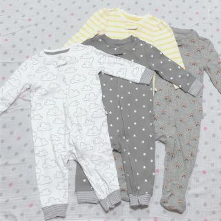 ベビーギャップ(babyGAP)のgap ロンパース2種 4着セット 60〜70cm(ロンパース)