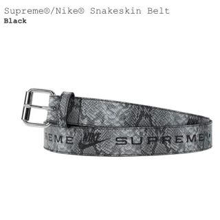 シュプリーム(Supreme)のsupreme snakeskin belt / black L/XL(ベルト)