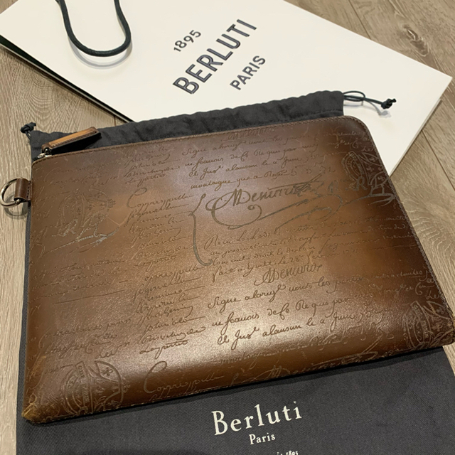 BERLUTI ベルルッティ クラッチ ニノGM スクリット カリグラフィ