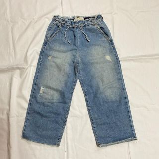 ザラキッズ(ZARA KIDS)のzarakidsワイドデニムパンツ130cmザラキッズ美品(パンツ/スパッツ)