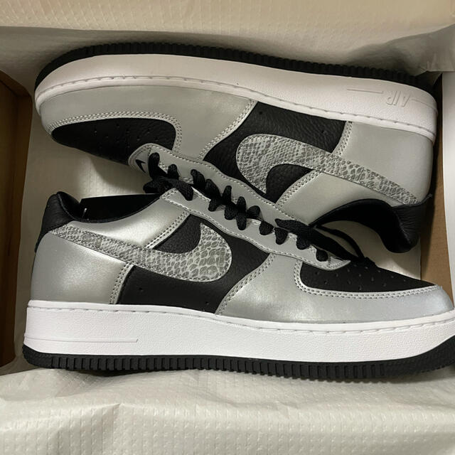 NIKE AIR FORCE  1 silver snake 黒蛇