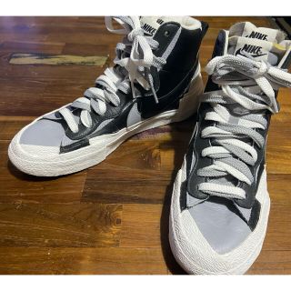 サカイ(sacai)のsacai × NIKE BLAZER MID BLACK / WOLF サカイ(スニーカー)