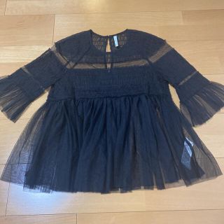 ザラ(ZARA)のZARAチュールブラウス美品(シャツ/ブラウス(長袖/七分))