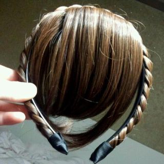 三つ編みｶﾁｭｰｼｬ前髪ｳｨｯｸﾞ♡(前髪ウィッグ)