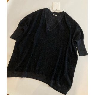 アドーア(ADORE)のADORE アドーア　新品　ビッグニット　黒(ニット/セーター)