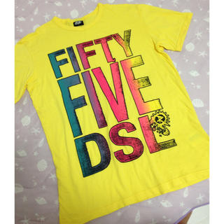 フィフティーファイブディーエスエル(55DSL)の55DSL 黄Tシャツ(Tシャツ(半袖/袖なし))