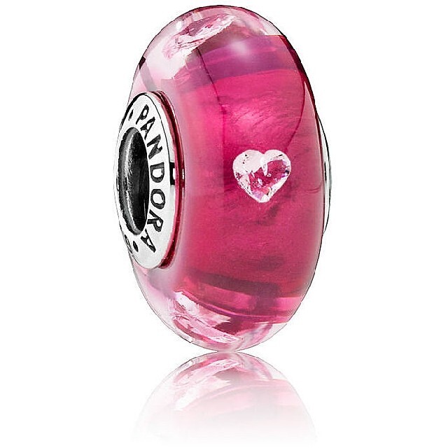 PANDORA Cerise Heart Glass チャーム