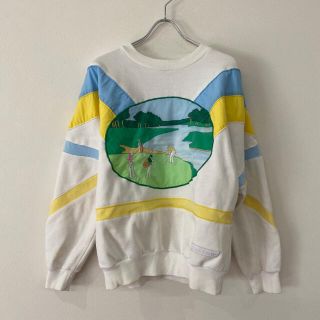 アディダス(adidas)のビンテージ 80s前期 レア アディダス スウェット ゴルフ トレフォイルマーク(スウェット)