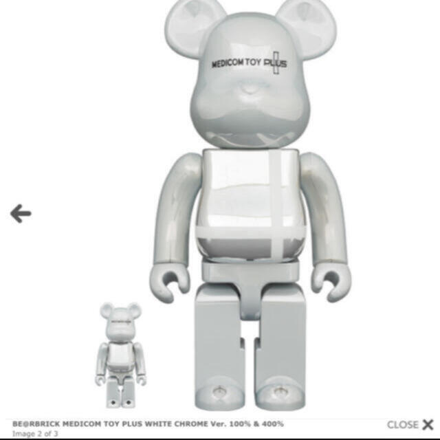 BE@RBRICK WHITE CHROME Ver100/400