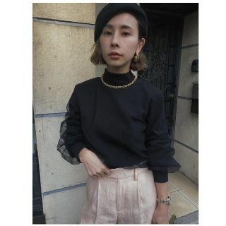 アメリヴィンテージ(Ameri VINTAGE)のAmeri　UNDRESSED HIGH NECKED TULLE TOP(ニット/セーター)