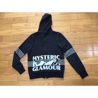 ヒステリックグラマー(HYSTERIC GLAMOUR)の中古ヒステリックグラマー黒ニット星パーカー毛玉ホツレありスター(ニット/セーター)