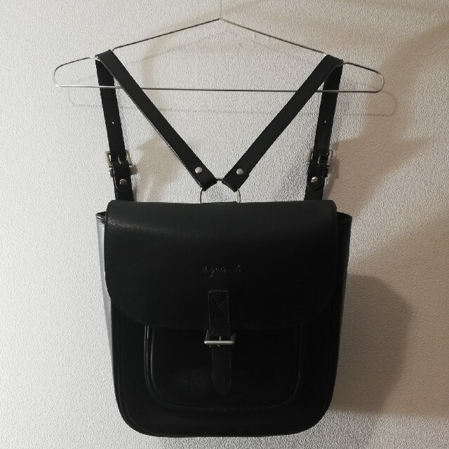 ☆美品☆アニエスベー リュック レザー 黒-