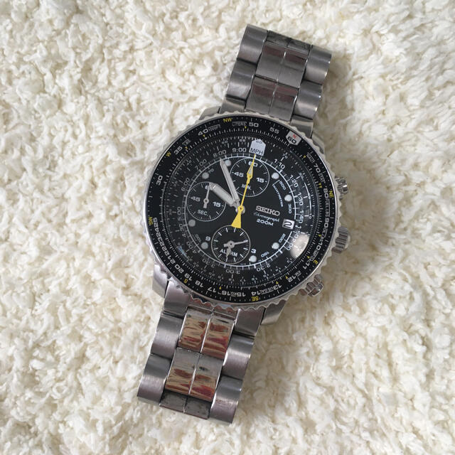 SEIKO(セイコー)の専用☆SEIKO パイロットウォッチ　クロノグラフ メンズの時計(金属ベルト)の商品写真