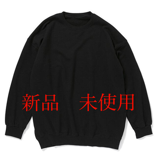 コモリ(COMOLI)の久米繊維　ビッグスウェットシャツ 黒(スウェット)